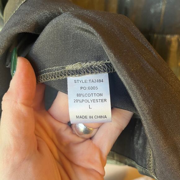 SOLD Gigio Shimmering Metallic Gold Green Mini Dress Brunch Event Party - Picture 10 of 10